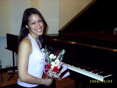 Melina at her college graduation recital